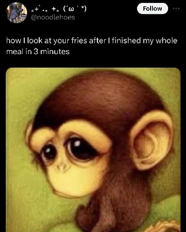 с how look at your fries after finished my whole meal in 3 minutes