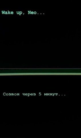 Wake up, Neo. Созвон через 5 минут.