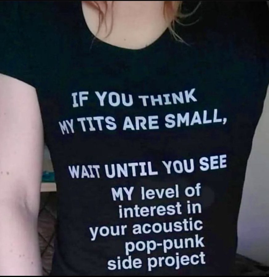 IF YOU THINK ARE SMALL, UNTIL YOU SEE MY level of interest in your acoustic op-pun side project