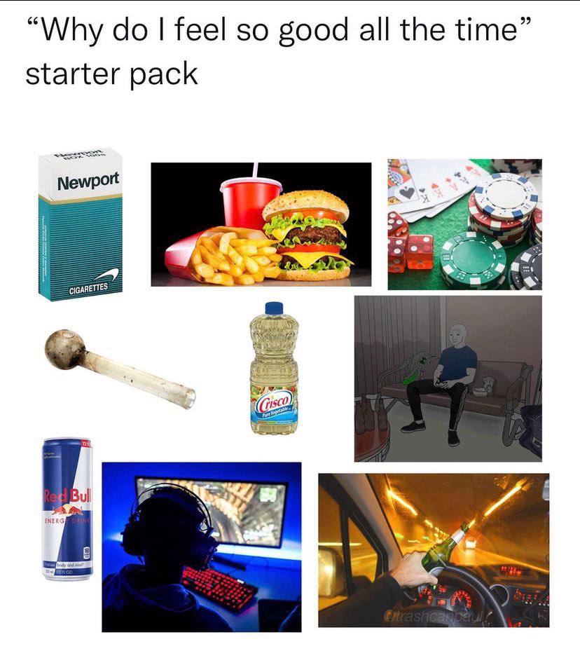 “Why feel so good all the time” starter pack