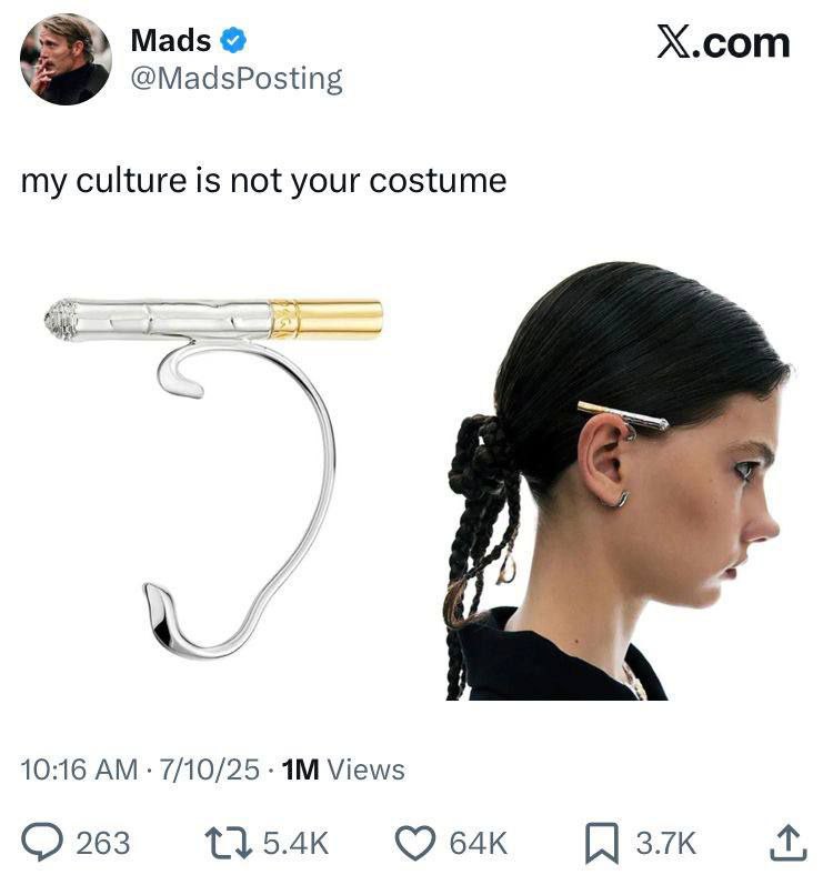 Mads X.com @MadsPosting my culture is not your costume 10:16 7/10/25 Views 263