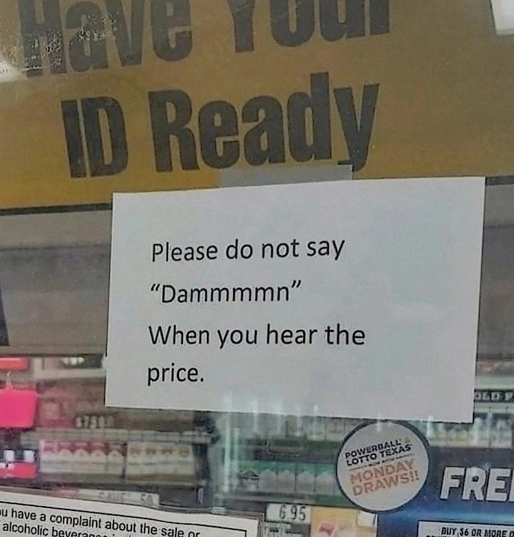 Please not say “Dammmmn” When you hear the price. no Sit ЕВЕ Uhave а alcoholic Complaint about the 5