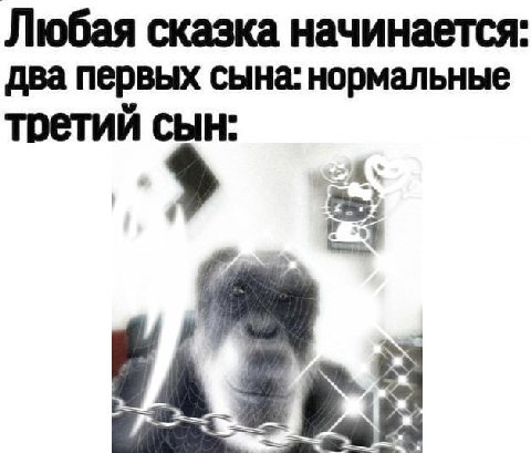 Любая сказка начинается два первых сына: нормальные третий сын: