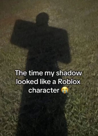 The time my shadow looked like a Roblox character
