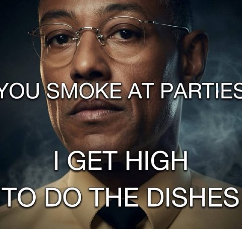 SMOKE AT PARTIES GET HIGH TO THE DISHES