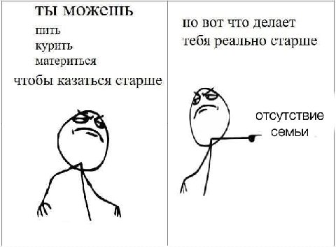 ты можешь но вот что делает ПИТЬ курить тебя реально старше материться чтобы казаться старше отсутствие семьи