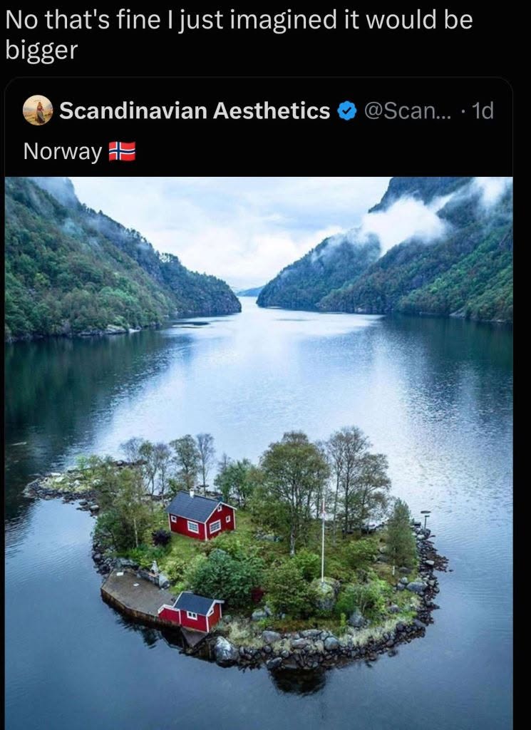 No that's fine just imagined it would be bigger Scandinavian Aesthetics Norway