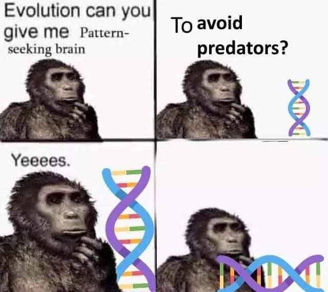 Evolution can you give Pattem- ТО seeking brain predators? Yeeees.