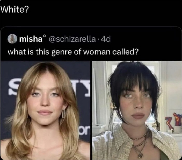 White? misha what is this genre of woman called? be 4 А