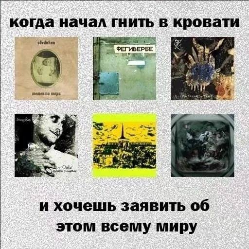 когда начал гнить в кровати и хочешь заявить об этом всему миру