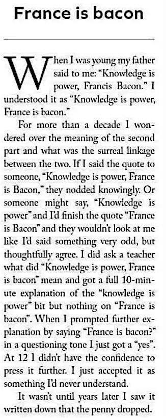 France is bacon