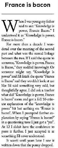 France is bacon