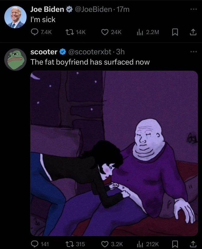 Joe Biden sick scooter The fat boyfriend has surfaced now