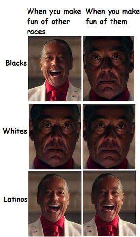 When you make When you make fun of other fun of them races Blacks А Latinos