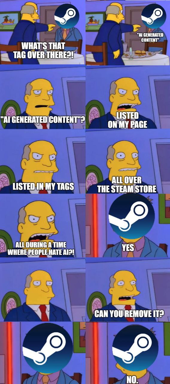 WHAT'S THAT TAG OVER THERE?! GENERATED СОНТЕНТ"2 LISTED ON MY PAGE LISTED IN MY TAGS ALL OVER THE STEAM STORE ALL DURING A TIME WHERE PEOPLE HATE YES CAN YOU REMOVE IT?