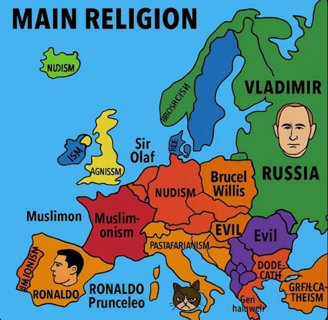 MAIN RELIGION VLADIMIR Sir Olaf Muslimon RUSSIA А Prunceleo