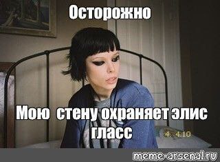 Осторожно Мою стену охраняет элис