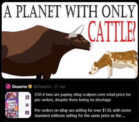 Dexerto а GTA 6 fans are paying eBay scalpers over retail price for pre-orders, despite there being no shortage я Pre-orders eBay are selling for over $130, with some standard editions selling for the