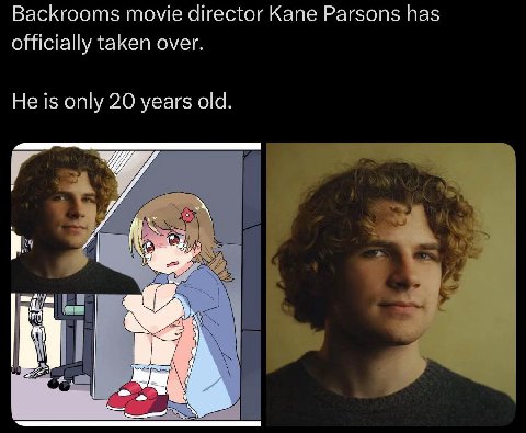 Backrooms movie director Kane Parsons has officially taken over. He is only 20 years old.