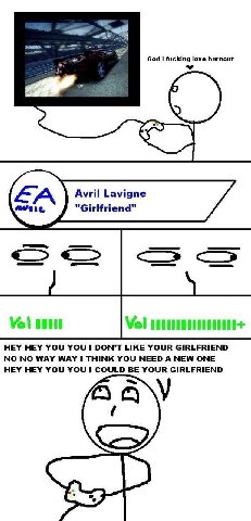 God fucking love burnout a. Avril Lavigne HEY HEY YOU YOU I DON'T LIKE YOUR GIRLFRIEND NO NO WAY WAY I THINK YOU NEED A NEW ONE HEY HEY YOU YOU 1 COULD BE YOUR GIRLFRIEND