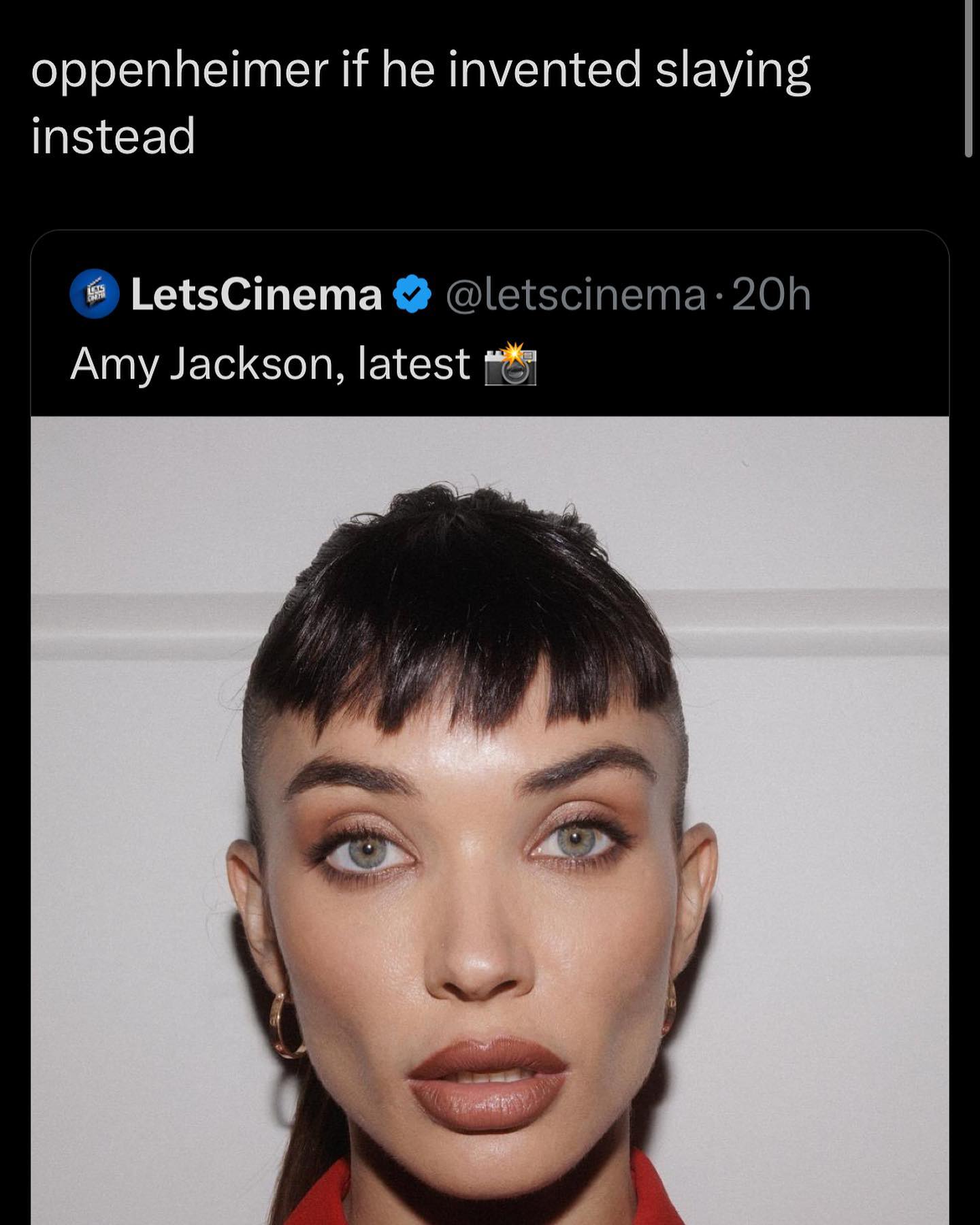 oppenheimer if he invented slaying instead LetsCinema @letscinema:20h Amy Jackson, latest
