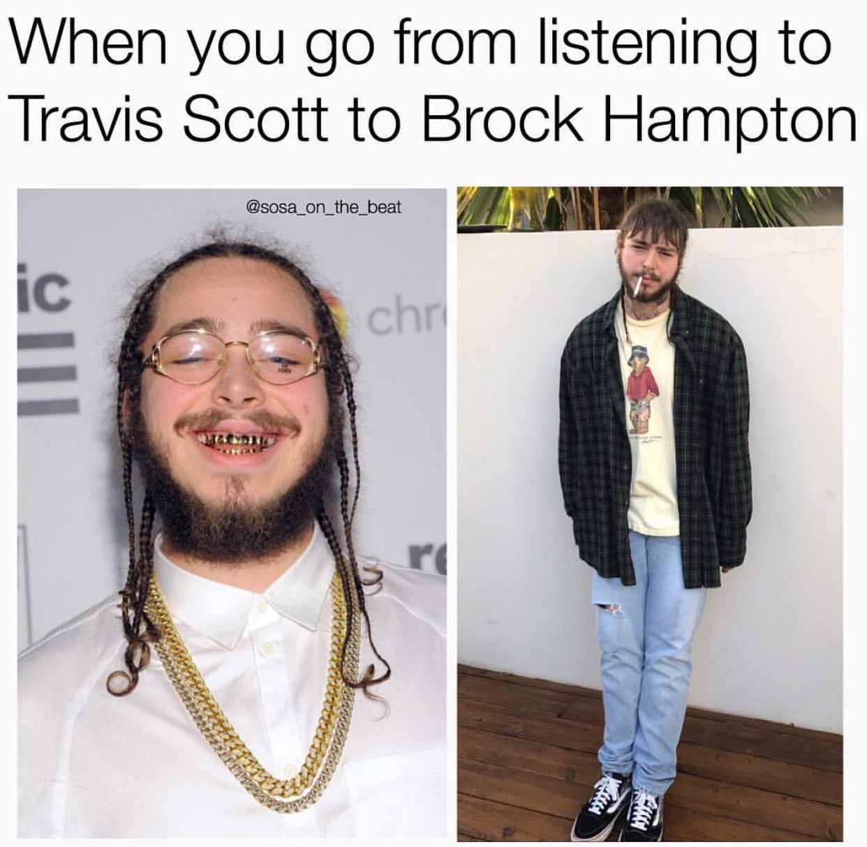 When you from listening to Travis Scott to @sosa_on_the_beat С