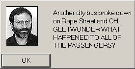 Another city bus broke down Street and GEE HAPPENED TO ALLOF THE PASSENGERS?
