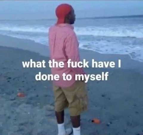 what the fuck have done to myself