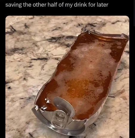 saving the other half of my drink for later