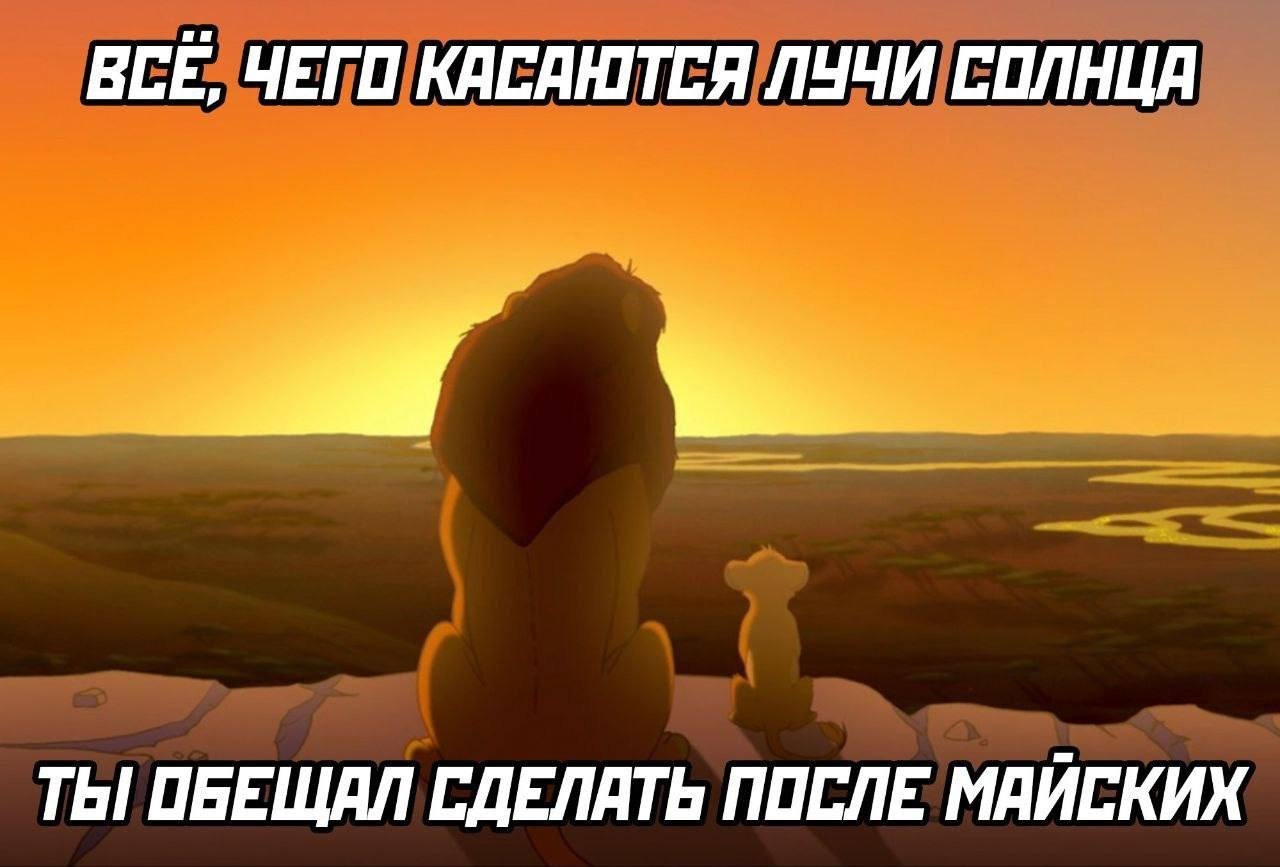 ВСЕ. ЧЕГО КАСАЮТСЯ ЛУЧИ СОЛНЦА ТЫ! ОБЕЩАЛ СДЕЛАТЬ ПОСЛЕ МАЙСКИХ