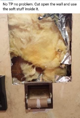 No по problem. Cut open the wall and use the soft stuff inside it.