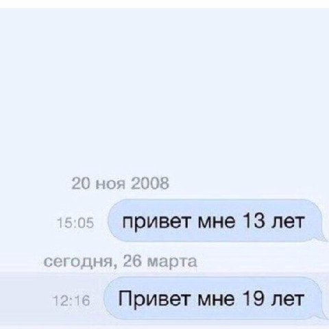 20 ноя 20( JID привет мне 13 лет сегодня, 26 марта Привет мне 19 лет