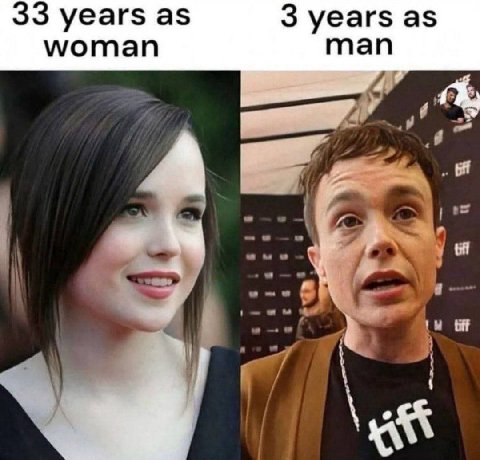 33 years as 3 years as woman man