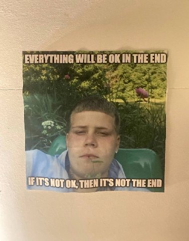 WILL END an NOT NOT, THE END