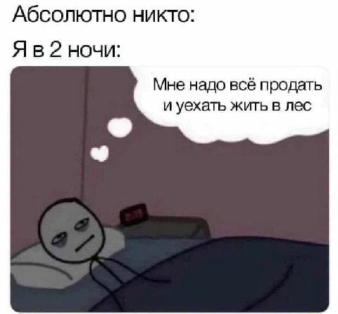 Абсолютно никто: ночи: Мне надо всё продать и уехать жить в лес