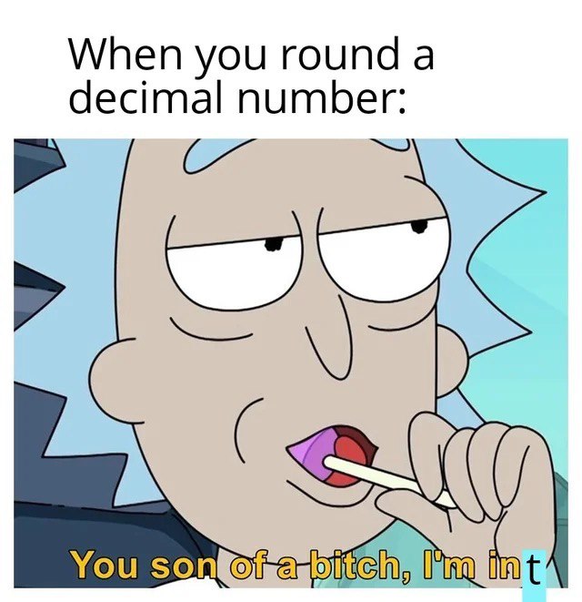When you round а decimal number: You