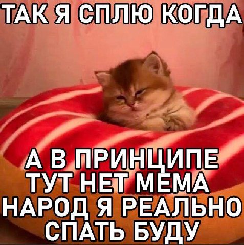 ТАК Я СПЛЮ КОГДА А В ПРИНЦИПЕ ТУТ НЕТ МЕМА НАРОД Я РЕАЛЬНО СПАТЬ БУДУ