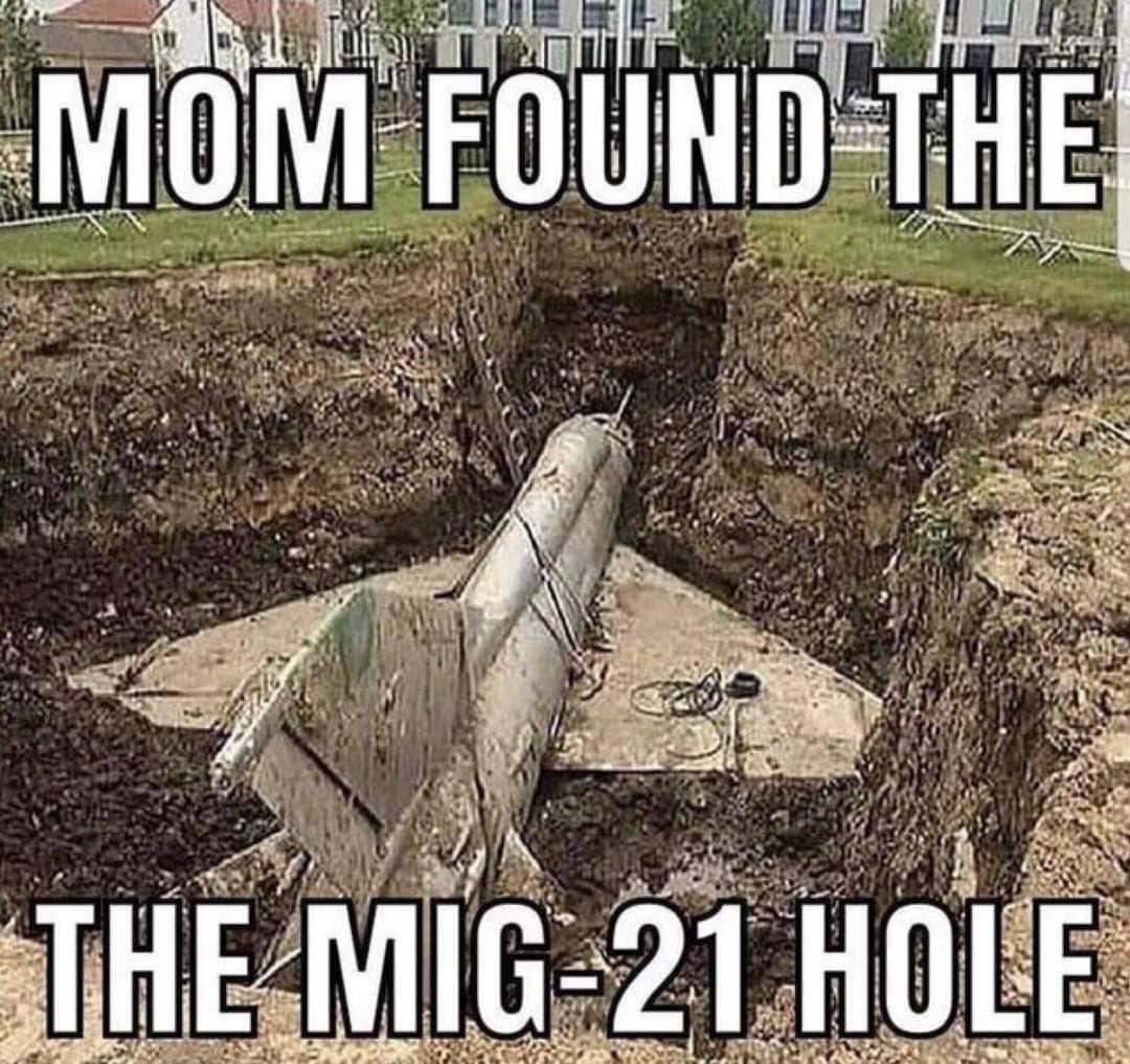 MOM: FOUND: THE THE MIG: 21 HOLE