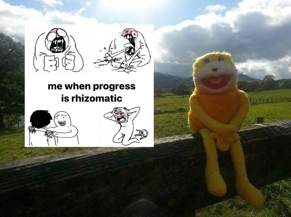 Tag) me when progress is rhizomatic