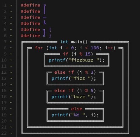#define #define #define #define #define #define int main() for (int i 0; i 100; i++) 15) fizzbuzz else if (i 3) fizz else if (i 5) else