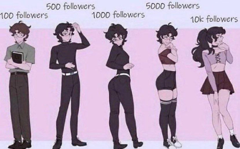 500 followers 5000 followers 100 followers 1000 followers 2