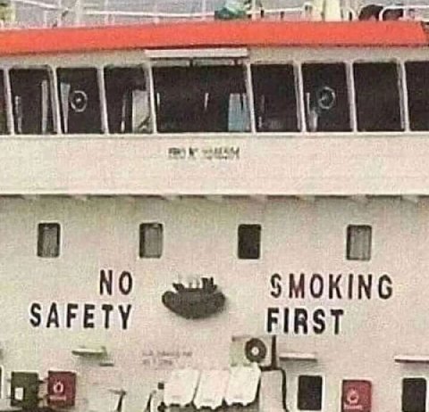 SMOKING SAFETY FIRST