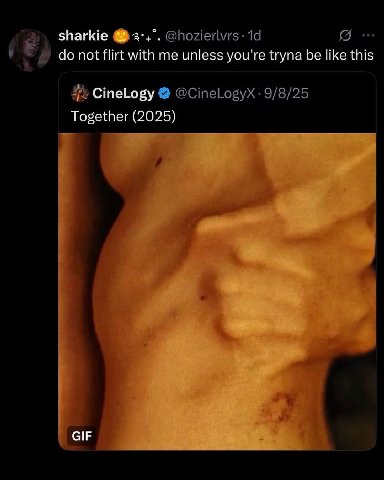 sharkie not flirt with me unless tryna be like this CineLogy Together (2025) GIF