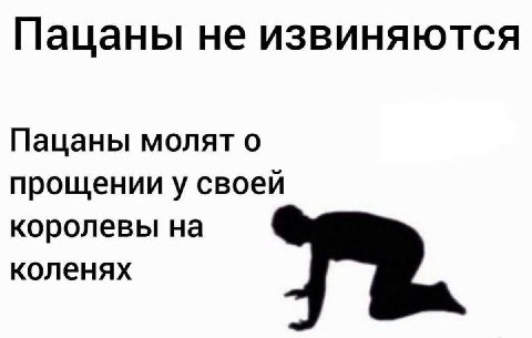 Пацаны не извиняются Пацаны молят о прощении у своей королевы на коленях