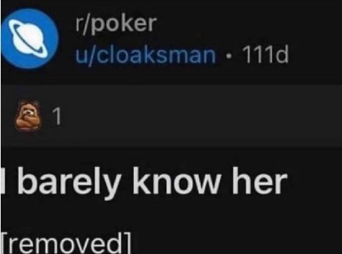 barely know her