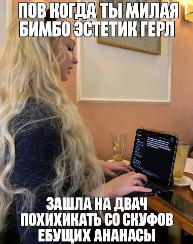 NOB КОГДА ТЫ БИМБО ЭСТЕТИК ГЕРЛ ЗАШЛА НА ДВАЧ ПОХИХИКАТЬ СКУФОВ ЕБУЩИХ АНАНАСЫ