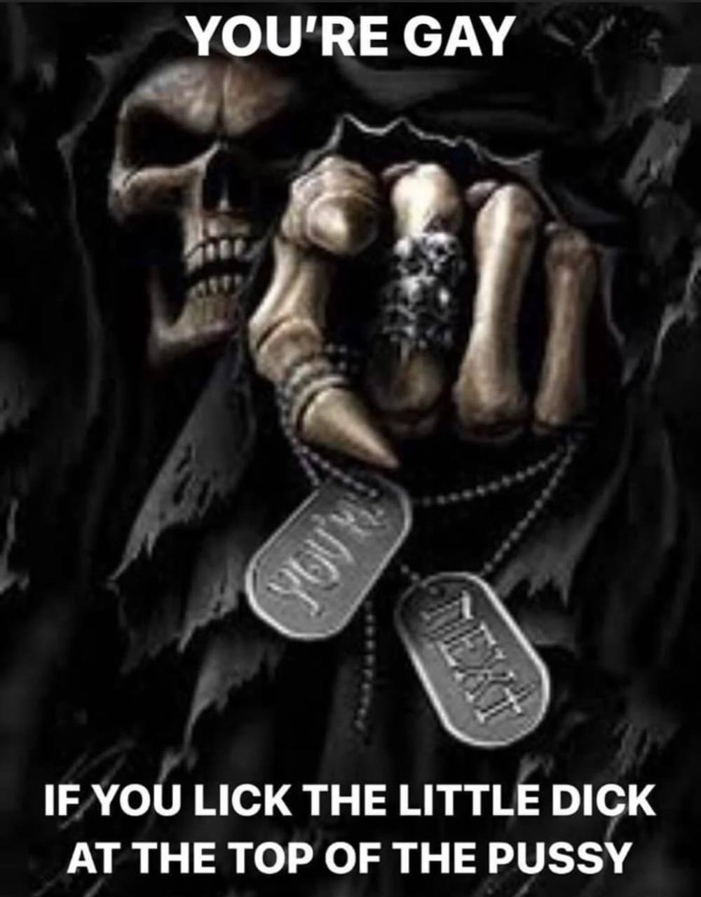 YOU'RE САУ IF YOU LICK THE LITTLE DICK AT THE TOP OF THE PUSSY