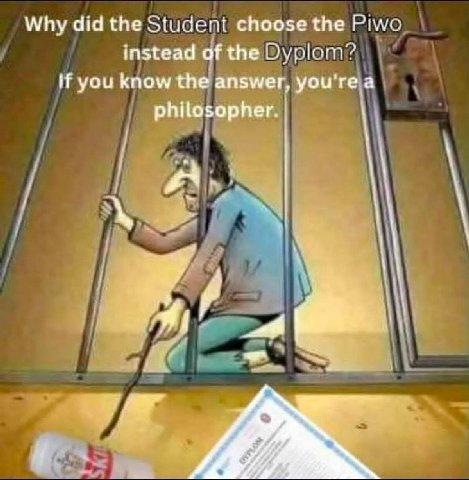 Why did the Student choose the instead of the Dyplom? if you know the answer, a philosopher. и