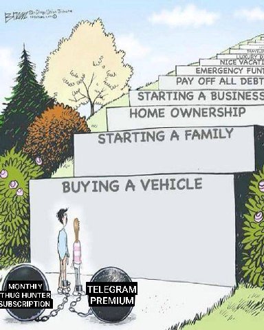 FUN 0 PAY OFF ALL DEBT STARTING A BUSINESS Magy HOME OWNERSHIP TARTING A FAMILY BUYING A VEHICLE A TELEGRAM HUG НУМТЕВ PREMIUM UBSCRIPTION