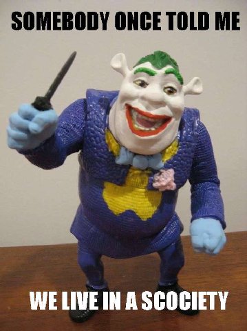 SOMEBODY ONCE TOLD WE LIVE IN A SCOCIETY